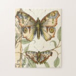 Tandem Butterflies Over Green Leaves Jigsaw Puzzle<br><div class="desc">Like the Blue Angels,  these butterflies are flying in tandem. Watch them soar over green leaves,  spreading their colourful and majestic wings. If you love looking at butterflies you'll love this piece!</div>