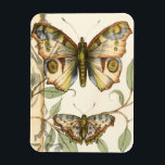 Tandem Butterflies Over Green Leaves Magnet<br><div class="desc">Like the Blue Angels,  these butterflies are flying in tandem. Watch them soar over green leaves,  spreading their colourful and majestic wings. If you love looking at butterflies you'll love this piece!</div>