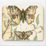 Tandem Butterflies Over Green Leaves Mouse Mat<br><div class="desc">Like the Blue Angels,  these butterflies are flying in tandem. Watch them soar over green leaves,  spreading their colourful and majestic wings. If you love looking at butterflies you'll love this piece!</div>