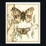 Tandem Butterflies Over Green Leaves Poster<br><div class="desc">Like the Blue Angels,  these butterflies are flying in tandem. Watch them soar over green leaves,  spreading their colourful and majestic wings. If you love looking at butterflies you'll love this piece!</div>