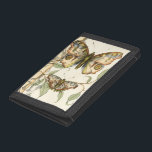 Tandem Butterflies Over Green Leaves Trifold Wallet<br><div class="desc">Like the Blue Angels,  these butterflies are flying in tandem. Watch them soar over green leaves,  spreading their colourful and majestic wings. If you love looking at butterflies you'll love this piece!</div>