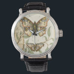 Tandem Butterflies Over Green Leaves Watch<br><div class="desc">Like the Blue Angels,  these butterflies are flying in tandem. Watch them soar over green leaves,  spreading their colourful and majestic wings. If you love looking at butterflies you'll love this piece!</div>