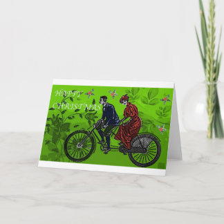 Tandem Christmas Greeting Holiday Card