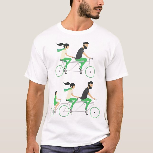 Tandem Cyclists T-Shirt (Front)