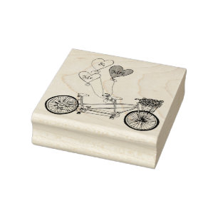 Tandem love bike stamp