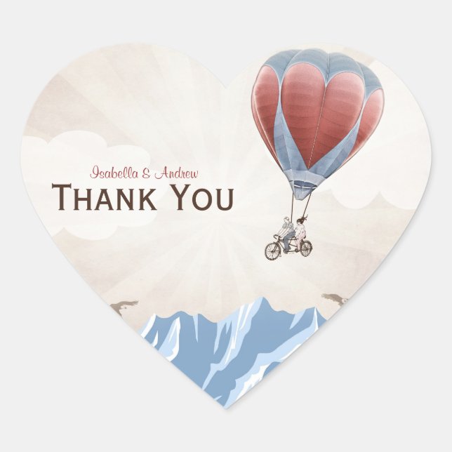 TANDEM LOVE DREAM Thank You Wedding Sticker (Front)
