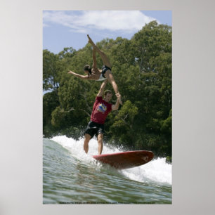 Tandem Surfing at Noosa 2009 Poster