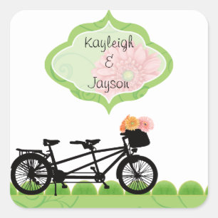 Tandum Bike Envelope Seals or Favour Labels
