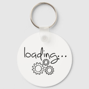 Tandwielen, denk groot. grote ideeën. Brainstormen Key Ring