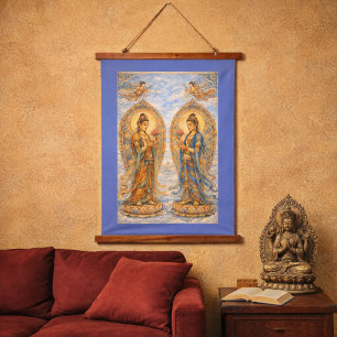Tang Dynasty Buddhist Silk Road Bodhisattva Art Hanging Tapestry