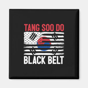 Tang Soo Do Black Belt Karate Fighter Korean Marti Magnet