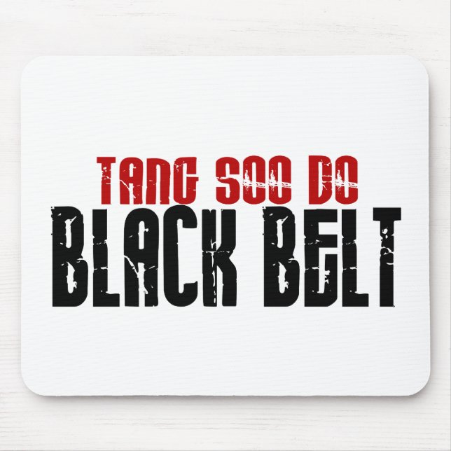 Tang Soo Do Black Belt Karate Mouse Mat (Front)