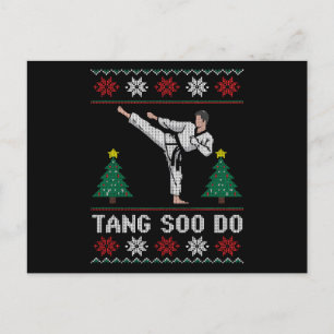 Tang Soo Do Christmas Ugly Sweater Martial Arts Holiday Postcard