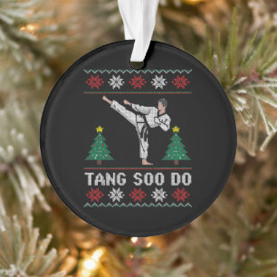 Tang Soo Do Christmas Ugly Sweater Martial Arts Ornament