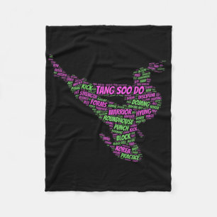 Tang Soo Do Girls Karate Martial Arts Training Wor Fleece Blanket