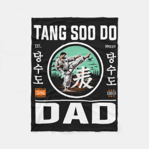 Tang Soo Do Karate Dad For Martial Arts And Father Fleece Blanket