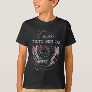 Tang Soo Do  Martial Arts Gift Dragon Korean Flag T-Shirt