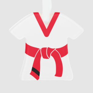 Tang Soo Do Martial Arts Red Belt Personalised Ornament