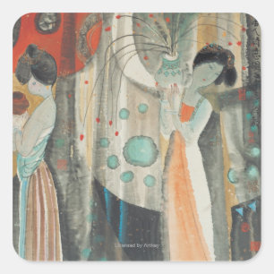 Tang Women Square Sticker