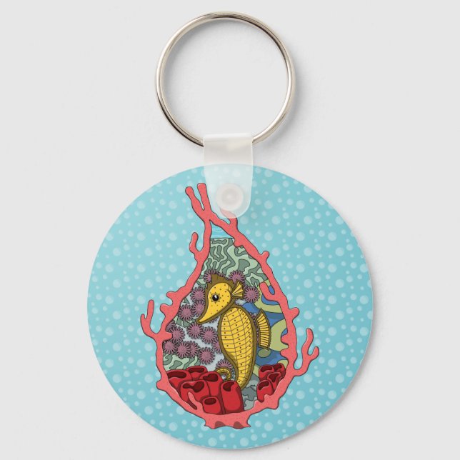 Tanga the Seahorse Keychain (Front)