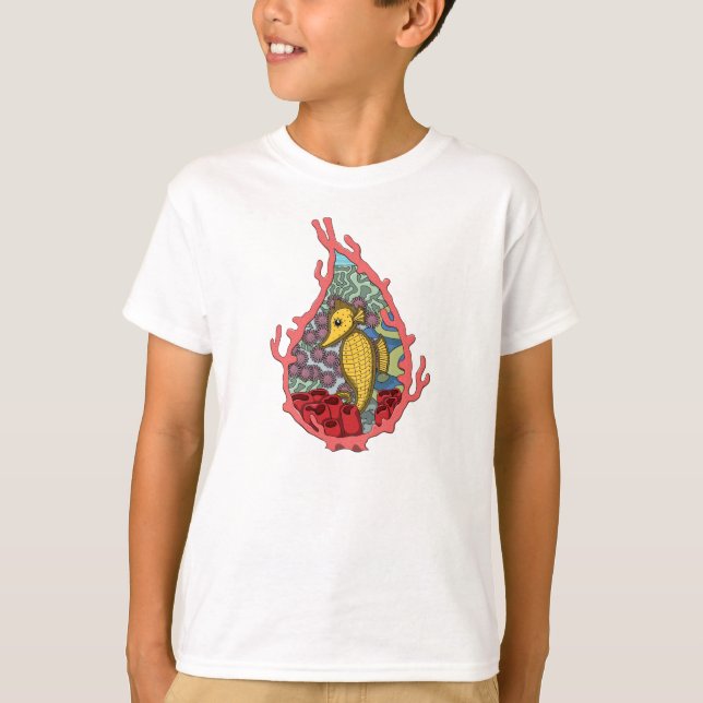 Tanga the Seahorse Kid's and Baby Light Shirt (Front)