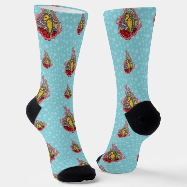 Tanga the Seahorse Socks (Angled)