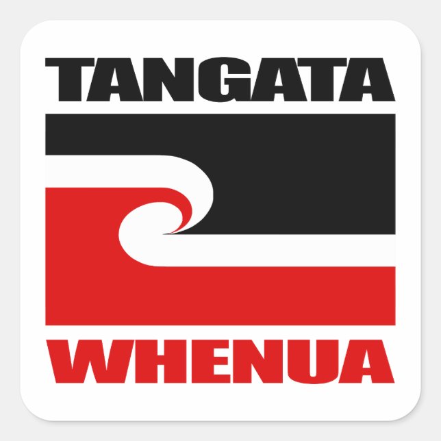 Tangata Whenua Square Sticker (Front)