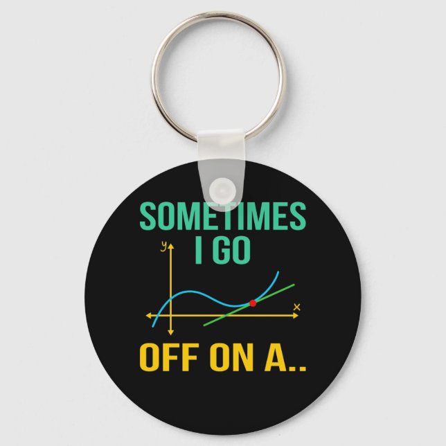 Tangent Math Teacher Mathematics Maths Student Key Ring (Front)