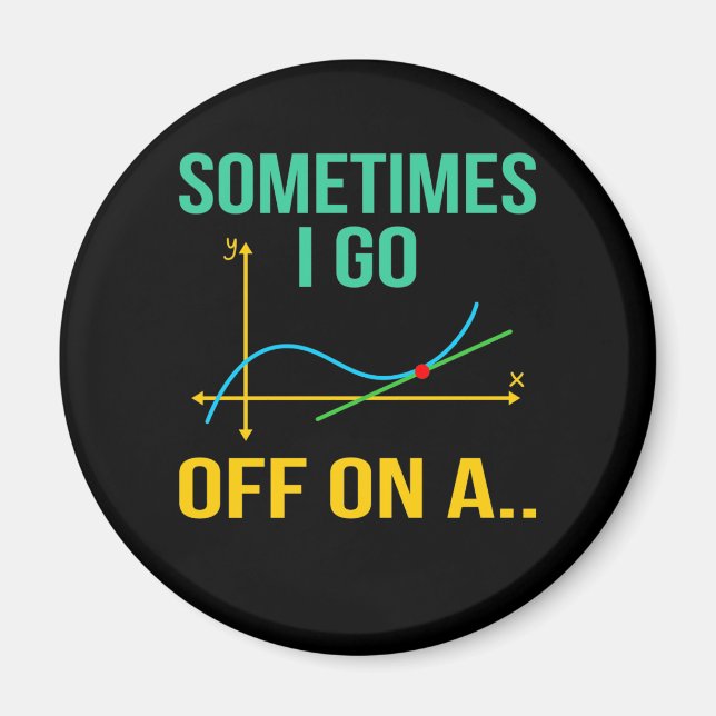 Tangent Math Teacher Mathematics Maths Student Magnet (Front)