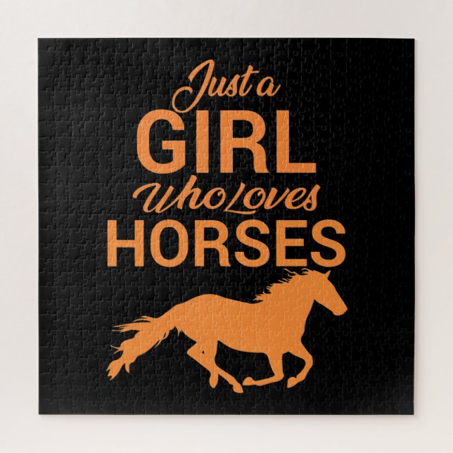 Tangerine A Girl Who Loves Horses   Jigsaw Puzzle (Vertical)