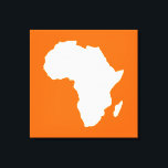 Tangerine Audacious Africa Canvas Print<br><div class="desc">Africa map outline in white with contrasting colours in Emporio Moffa's "Safari" palette inspired by the daring adventurousness and wilderness of the continent.</div>