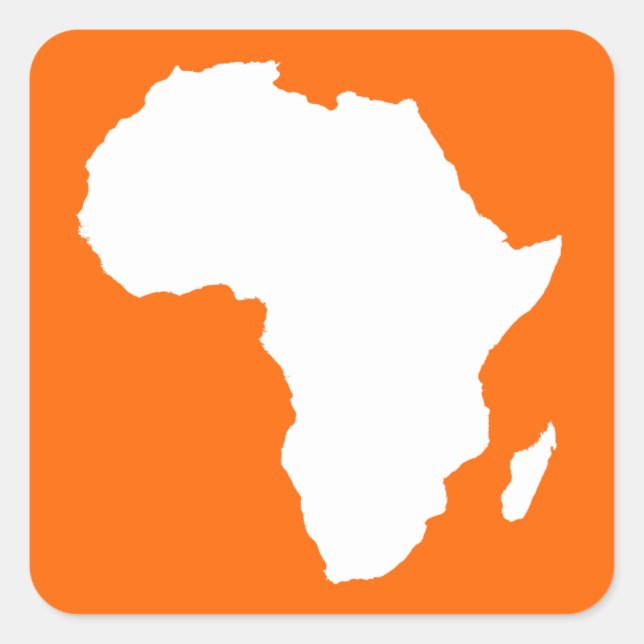 Tangerine Audacious Africa Square Sticker (Front)