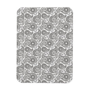 Tangerine Black Paisley Magnet