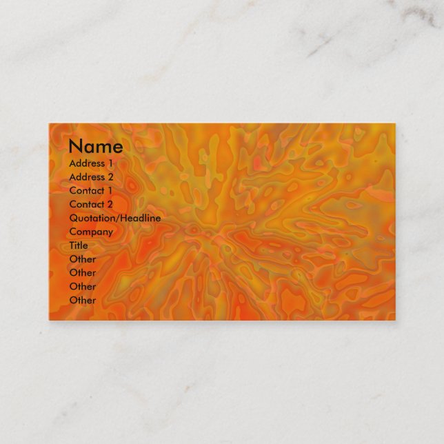 Tangerine Business Card (Front)