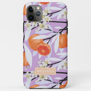 Tangerine Citrus Blooming Branches Floral Orange iPhone 11 Pro Max Case