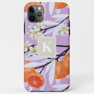 Tangerine Citrus Blooming Branches Floral Orange iPhone 11 Pro Max Case
