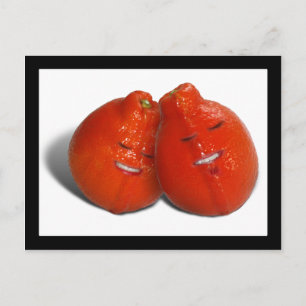 Tangerine Couple (Orange you in love, too?) Postcard
