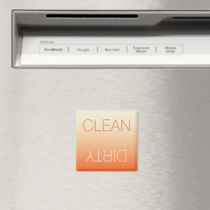 Tangerine & Cream Clean or Dirty Dishwasher Magnet