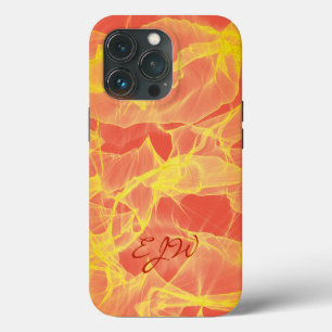 Tangerine Dream with Wispy Yellow Abstract iPhone  13 Pro Case