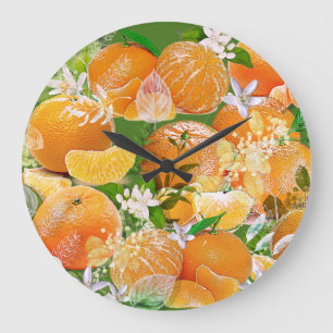 Tangerine Dreams Large Clock