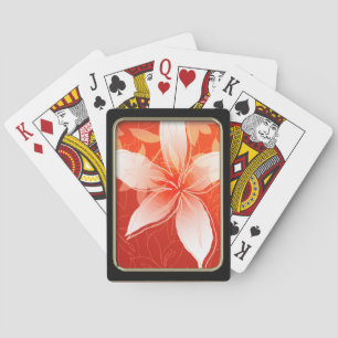 Tangerine Flower Playing Cards