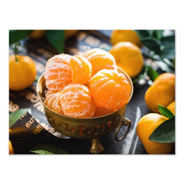 Tangerine Fruit Photography Photo Print (Front)