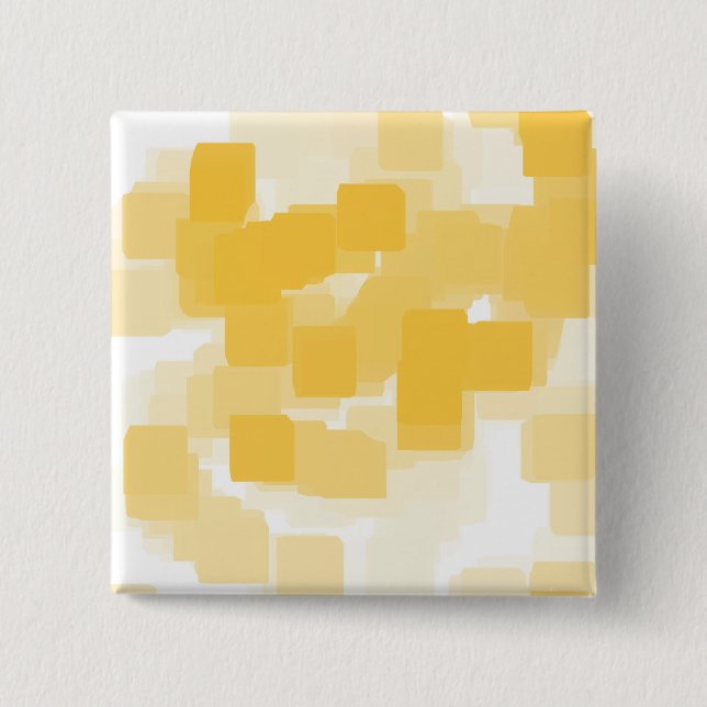 "Tangerine" Geometric  Art 15 Cm Square Badge (Front)