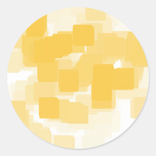 "Tangerine" Geometric Art Classic Round Sticker