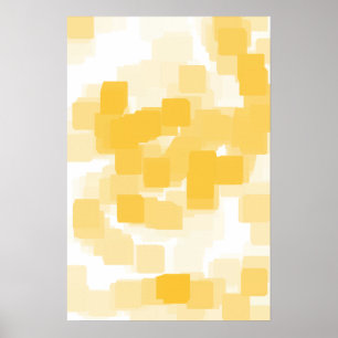 "Tangerine" Geometric Art Poster