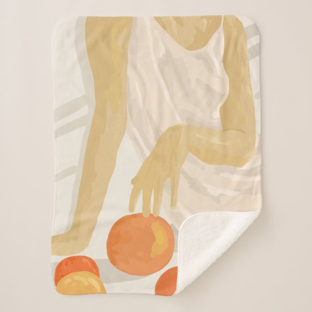 Tangerine Grace Sherpa Blanket (Front)