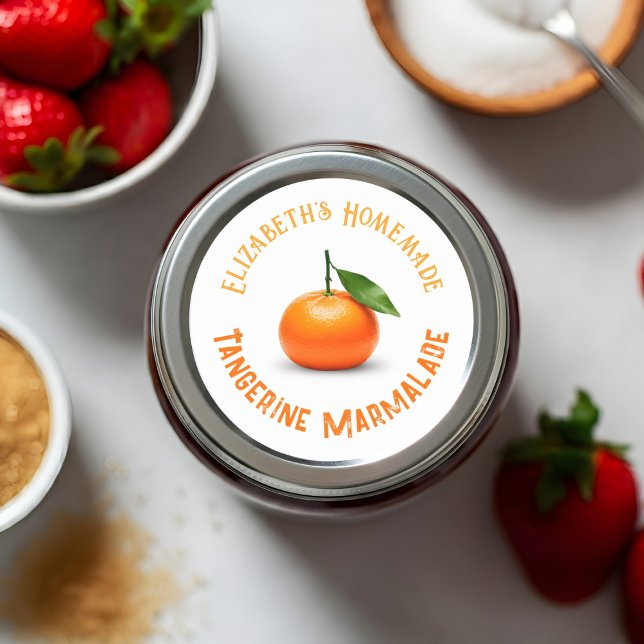 Tangerine Marmalade Classic Round Sticker (Creator Uploaded)