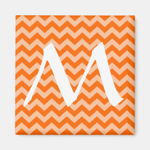 Tangerine Moroccan Moods Chevrons Magnet