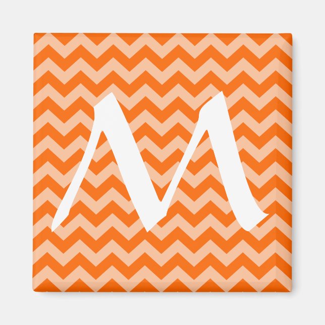Tangerine Moroccan Moods Chevrons Magnet (Front)