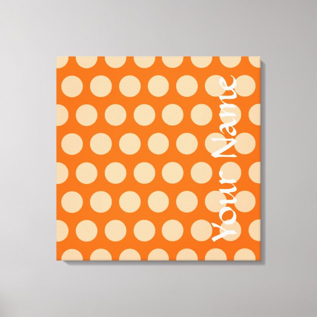 Tangerine Moroccan Moods Dots Canvas Print (Front)